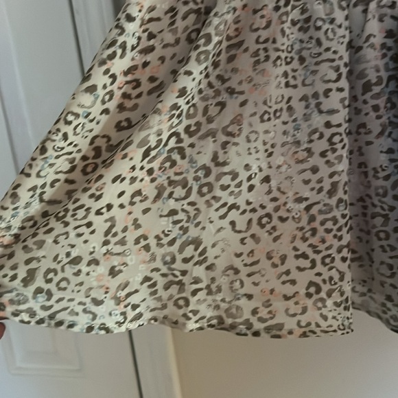 CATO Beige/Pink/Tan Camouflage Short Sleeve Smocked Babydoll Top, Sz 26/28, NWT. - Picture 6 of 8